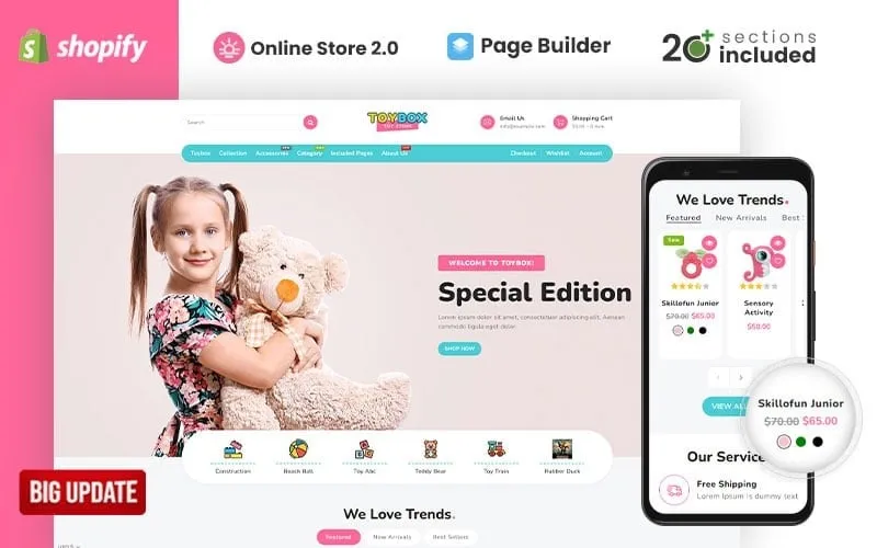 Toybox Clothing & Toys Store Shopify Theme