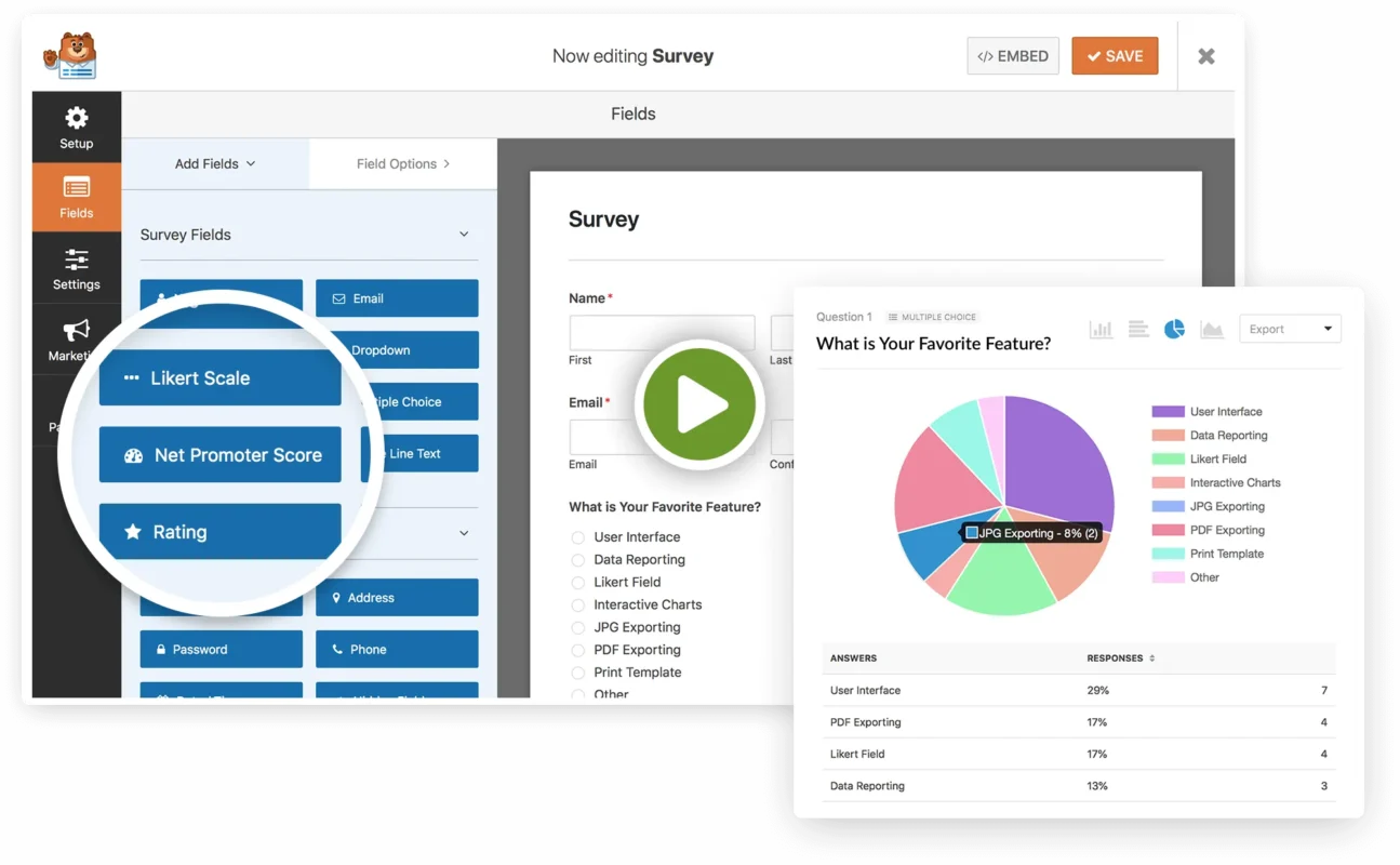 WordPress Survey Form Plugin - WPForms