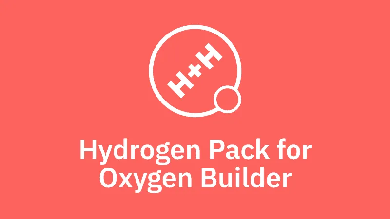 Hydrogen Pack for Oxygen Website Builder