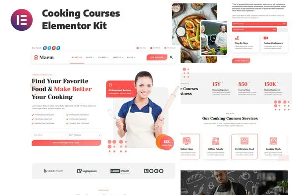 Maem - Cooking Courses Elementor Template Kit