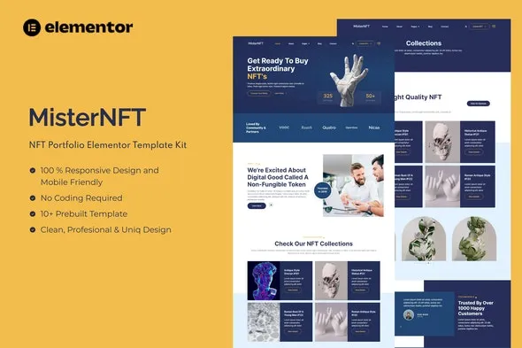 MisterNFT - NFT Portfolio Elementor Template Kit