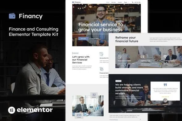 Financy - Finance & Consulting Elementor Template Kit