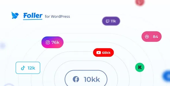 Social followers bar for WordPress – Foller