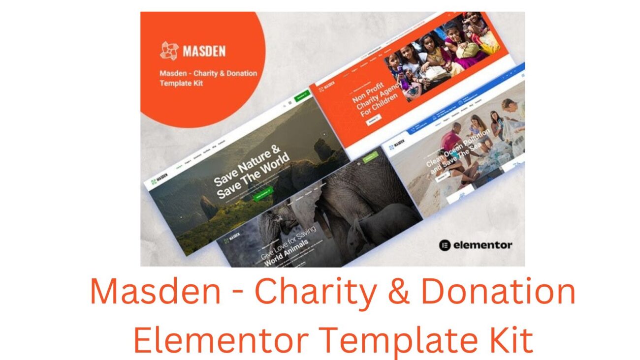 Masden - Charity & Donation Elementor Template Kit