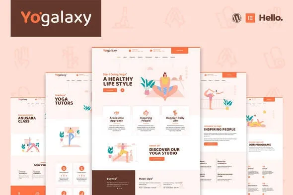 Yogalaxy - Yoga Pilates Fitness Studio Elementor Template Kit