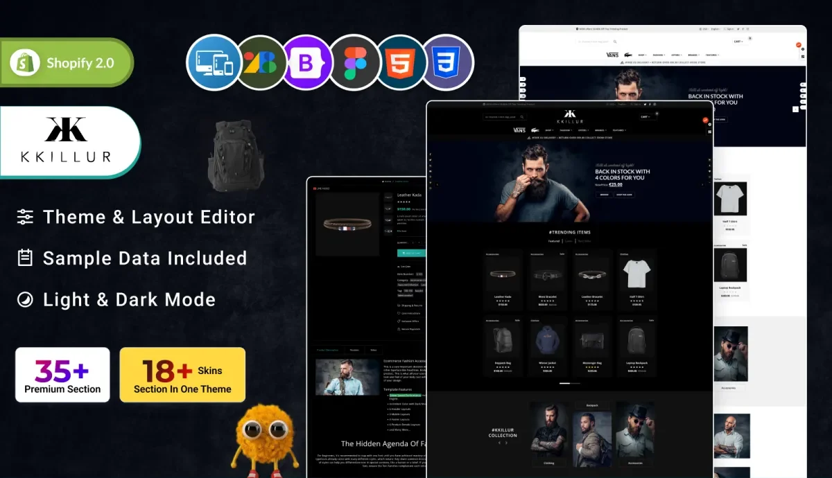 KKillur - Mega Fashion, shoes and rocking clothing Shopify 2.0 Premium Responsive Theme