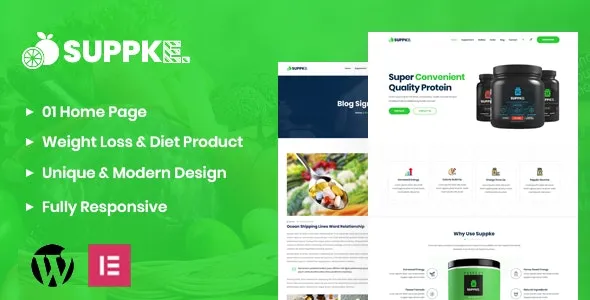 Suppke - Health Supplement WordPress Theme