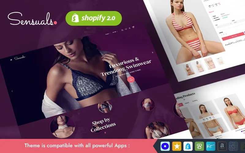 Sensuels - A Luxurious Lingerie Store - Modern Shopify Online Store 2.0