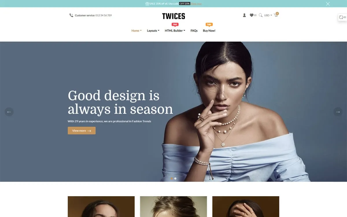 Twices - Free Multipupose Section Shopify theme