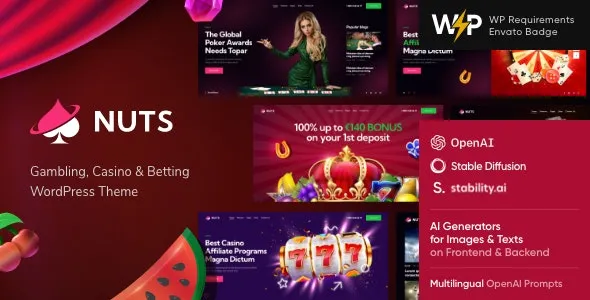 Nuts - Gambling, Casino & Betting WordPress Theme