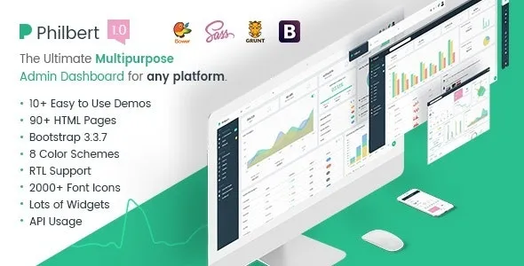 Philbert - Multipurpose Bootstrap Admin Dashboard Template + UI Kit