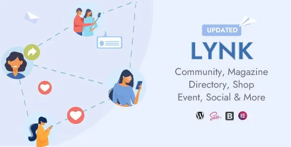 Lynk - Social Networking, Community, Shop Vendor and Listing Direcotry WordPress Theme