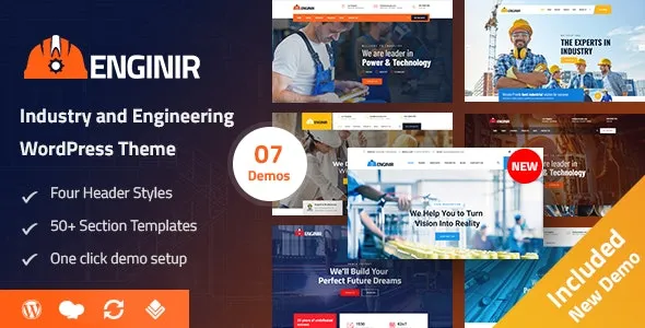 Enginir - Industrial & Engineering Multipurpose WordPress Theme