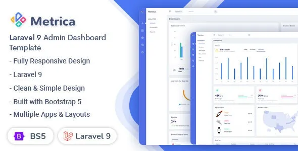 Metrica - Laravel 9 Admin & Dashboard Template