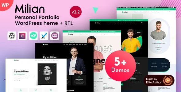 Milian - Personal Portfolio & Online Resume CV WordPress Theme