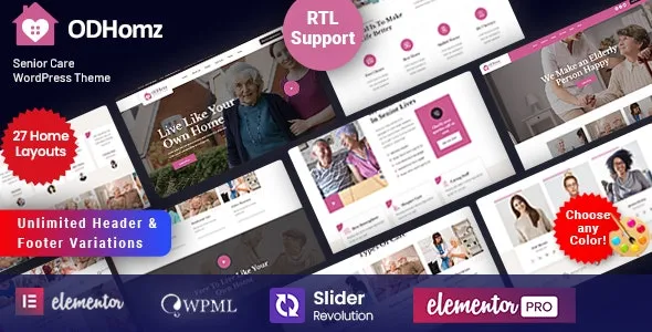 Odhomz - Senior Elderly Care WordPress Theme