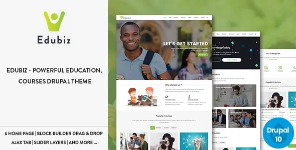 Edubiz - Powerful Education, Courses Drupal 10 Theme