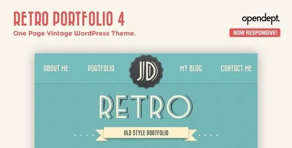 Retro Portfolio - One Page Vintage WordPress Theme