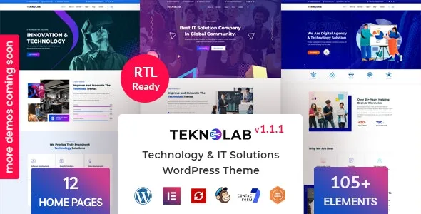 Teknolab - Technology & IT Solutions WordPress Theme