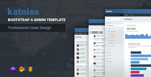 Katniss Responsive Bootstrap 4 Admin Template