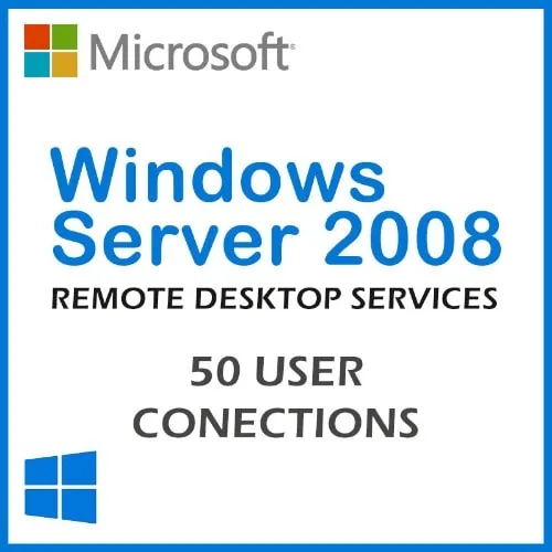 Windows Server 2008 Remote Desktop Services User Connections 50 CAL