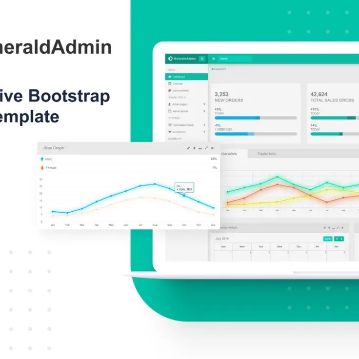 EmeraldAdmin - Stylish Dashboard Admin Template