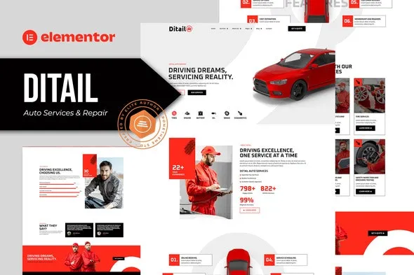 Ditail – Auto Services & Repair Elementor Pro Template Kit