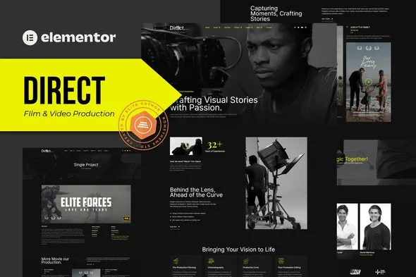 Direct – Film & Video Production Elementor Pro Template Kit