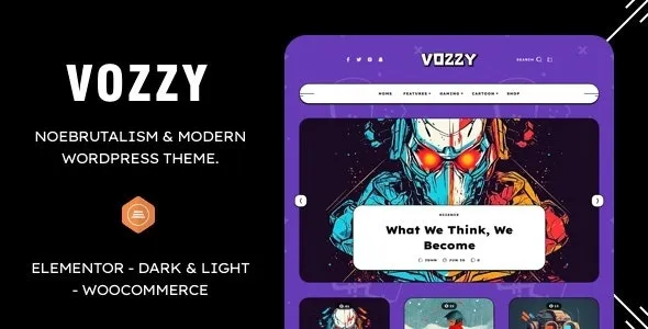 Vozzy - Modern & Neobrutalism WordPress Theme