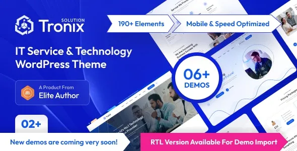 Tronix - IT Service And Technology WordPress Theme