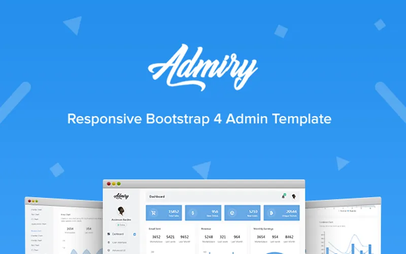 Admiry - Responsive Bootstrap 4 Dashboard Admin Template