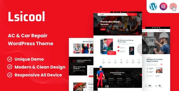 Lsicool - AC & Car Repair WordPress Theme