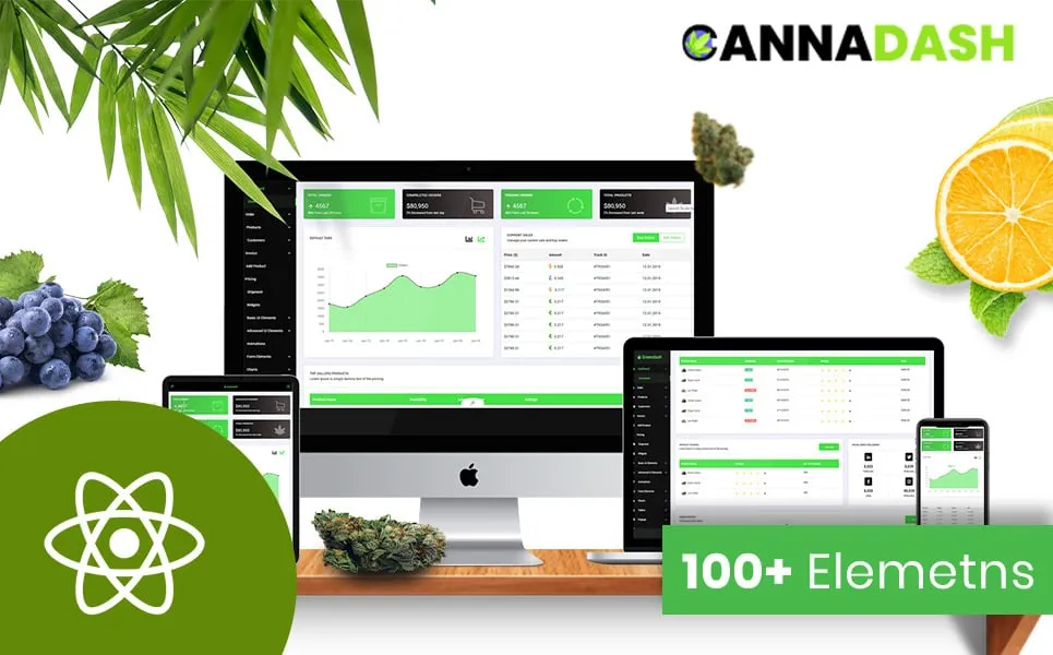 Cannadash Cannabis Weed Admin Dashboard React Template