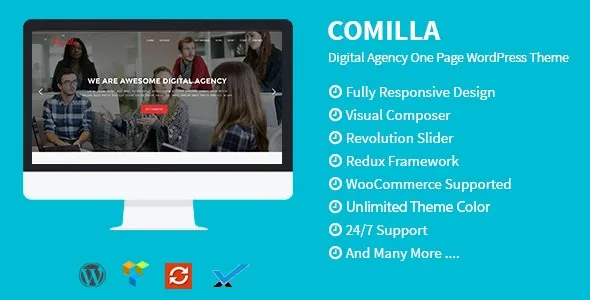 Comilla - Digital Agency One Page WordPress Theme