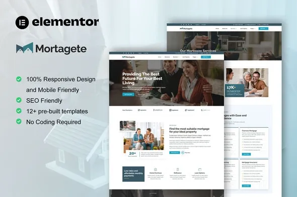 Mortagete – Mortgage Company Elementor Template Kit