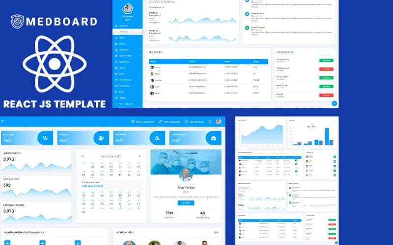 Medboard React Js Medical Admin Dashboard Template