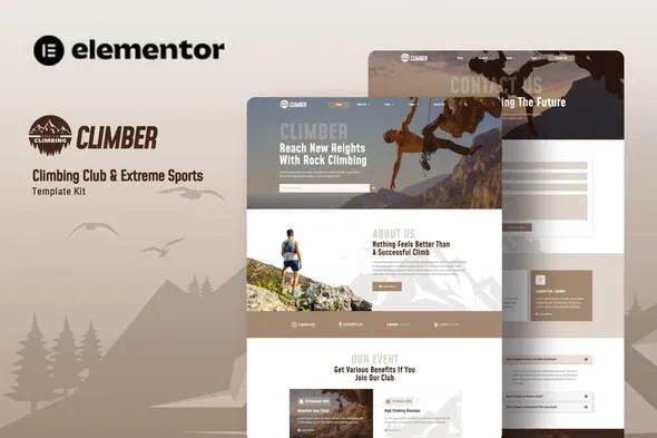 Climber - Climbing Club & Extreme Sports Elementor Template Kit