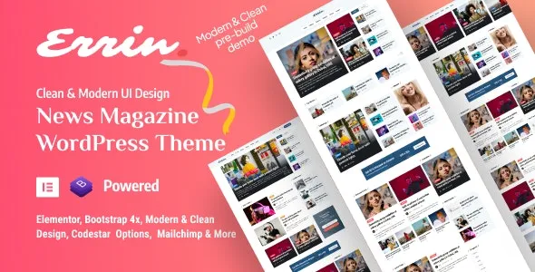 Errin - Personal Blog WordPress Theme