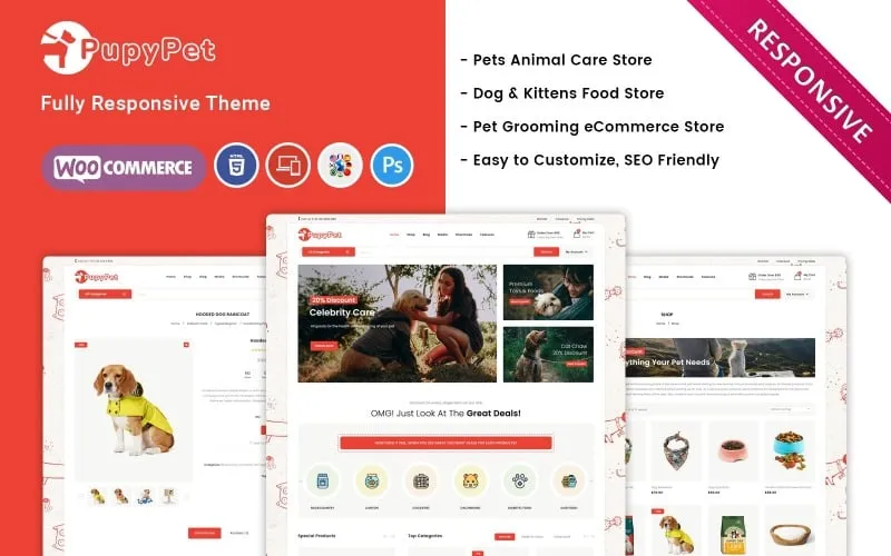 Pupypet - Pet Shop and Pet Accessories Woocommerce Theme