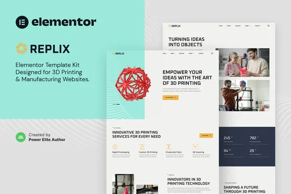 Replix – 3D Printing & Manufacturing Services Elementor Template Kit