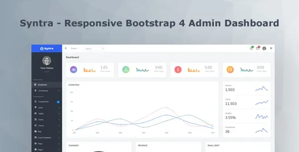 Syntra - Responsive Bootstrap 4 Admin Dashboard