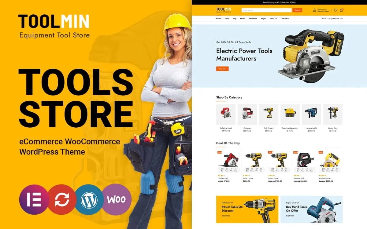 ToolMin - Power Equipment Tools WooCommerce Theme