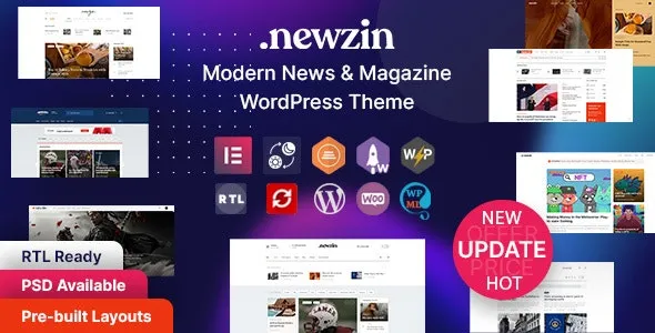 Newzin - WordPress Newspaper & Magazine Elementor Theme