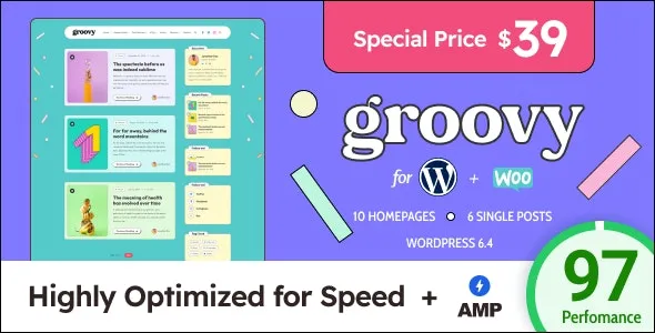 Groovy - Modern & Lightweight Blog for WordPress