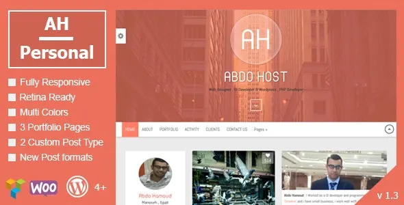 AH Personal - Creative Resume & Blog Theme