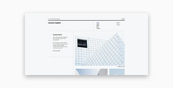 Jeanne - Minimal Photography and Portfolio WordPress Theme