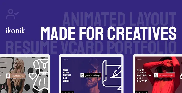 Ikonik - Resume vCard WordPress Theme