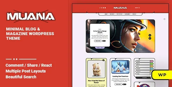 Muana - Personal Blog & Magazine WordPress Theme