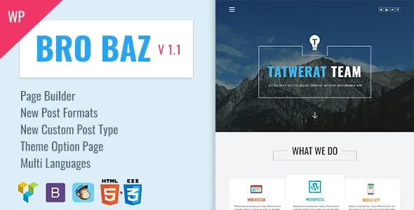 BroBaz - Corporate & Blog WordPress Theme