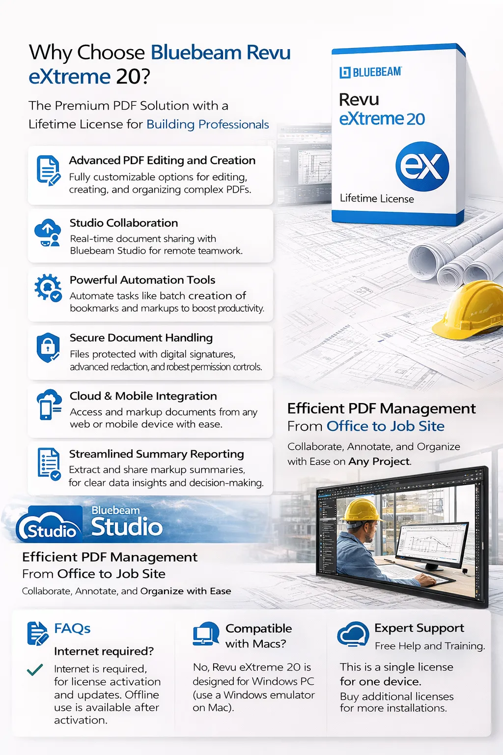 Bluebeam Revu eXtreme 20 Lifetime License